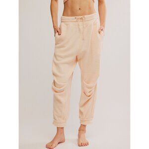 FREE PEOPLE Day Off Fleece Joggers / Tender Peach